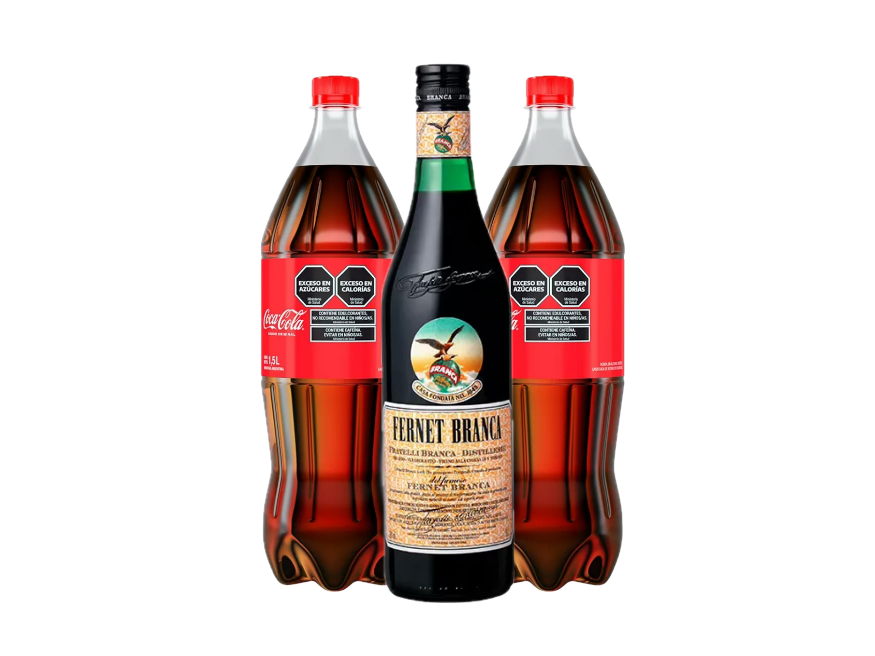 Fernet 750 ml + 2 cocas 1.5L