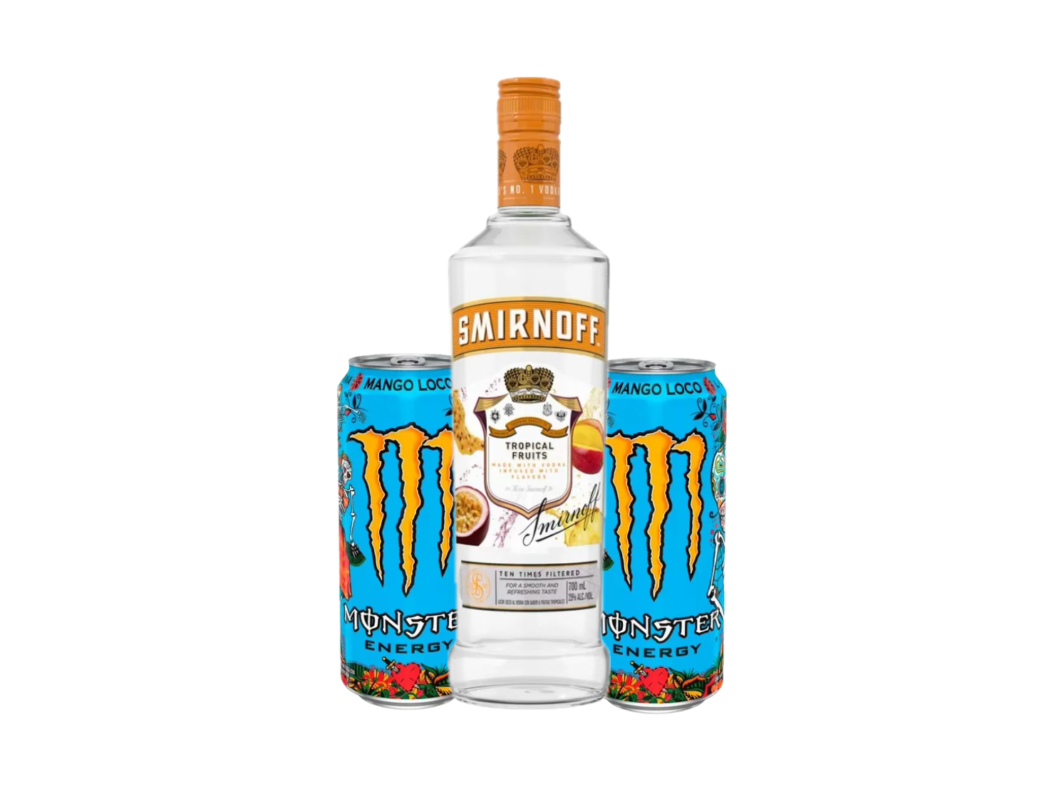 smirnoff saborizado + 2 monster