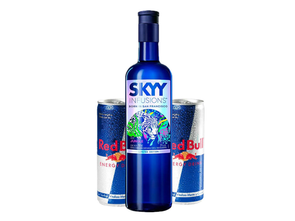 Skyy jungle + 2 red bull
