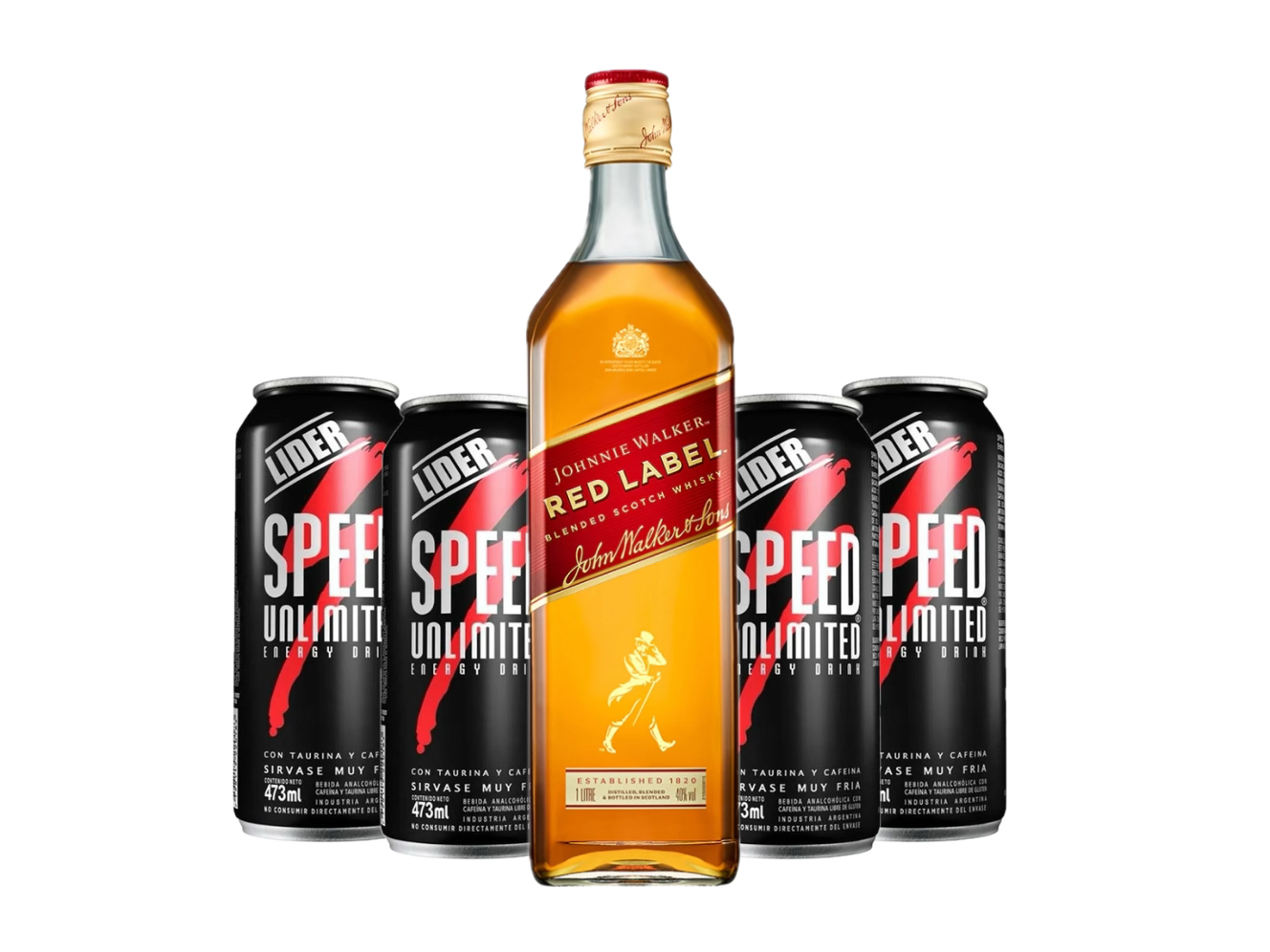 Red Label 750ml + 4 speed XL