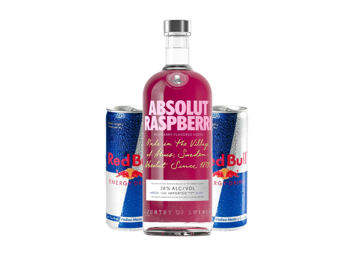 Absolut saborizado + 2 Red Bull