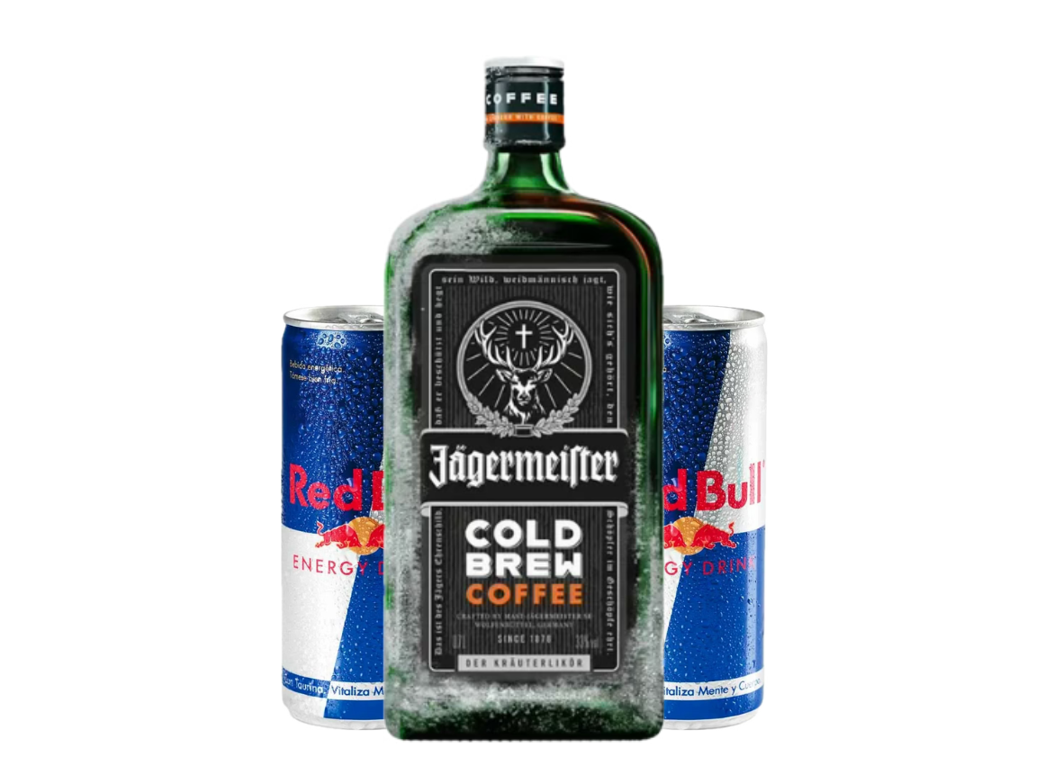 Jagermeister Coldbrew Cofee Ed. Limitada 750ml + 2 Red Bull