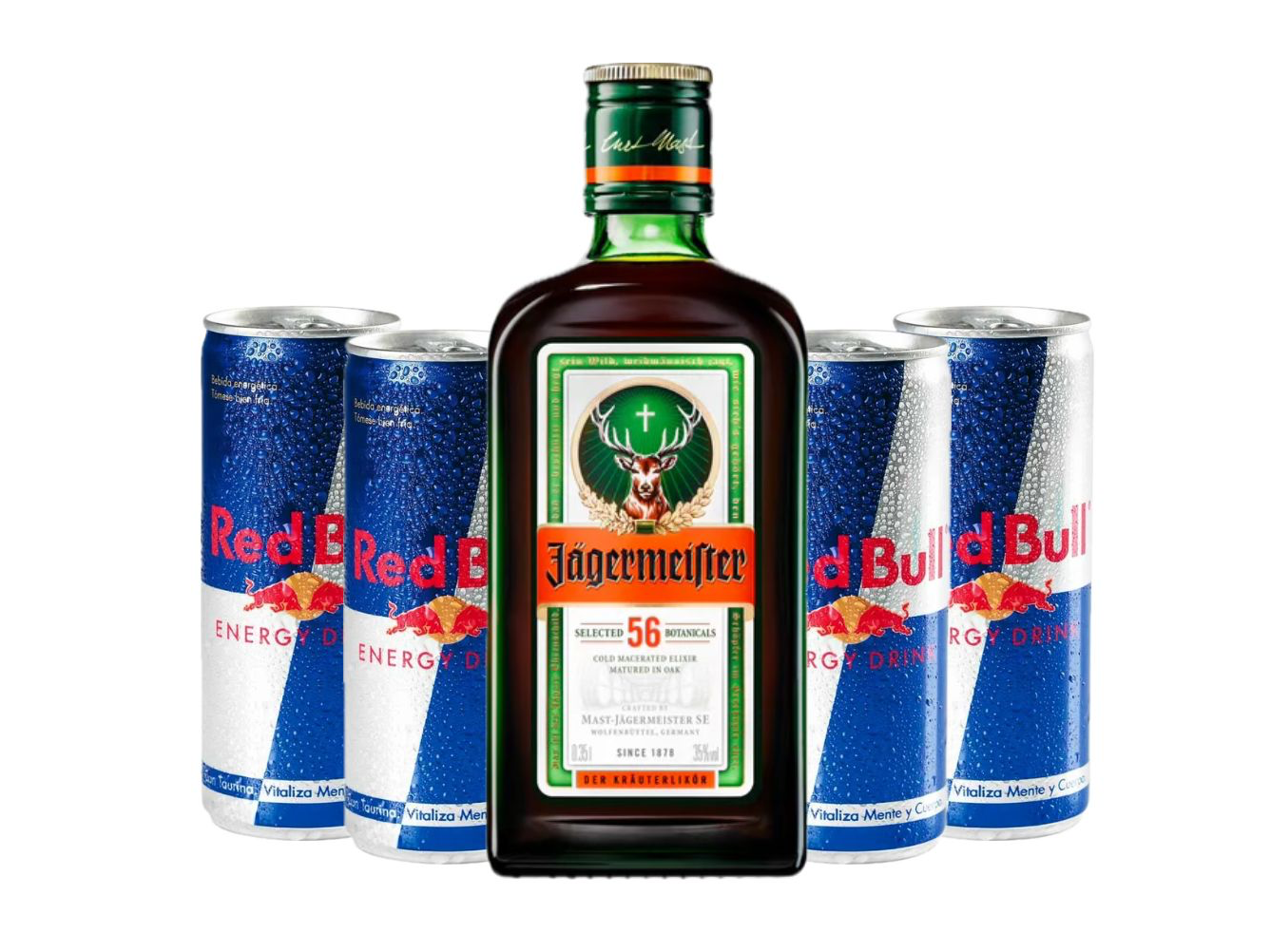 Jager 1L + 4 red bull