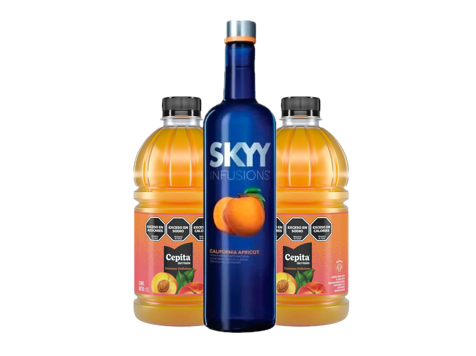 Skyy + 2 jugos cepita 1L