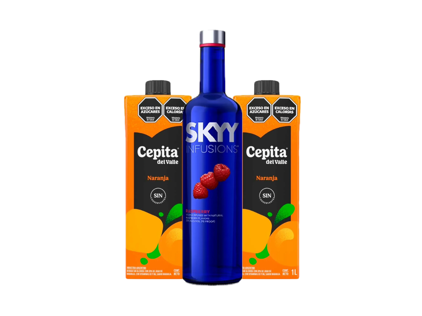 sky saborizado + 2 jugos cepita tetra 1 L