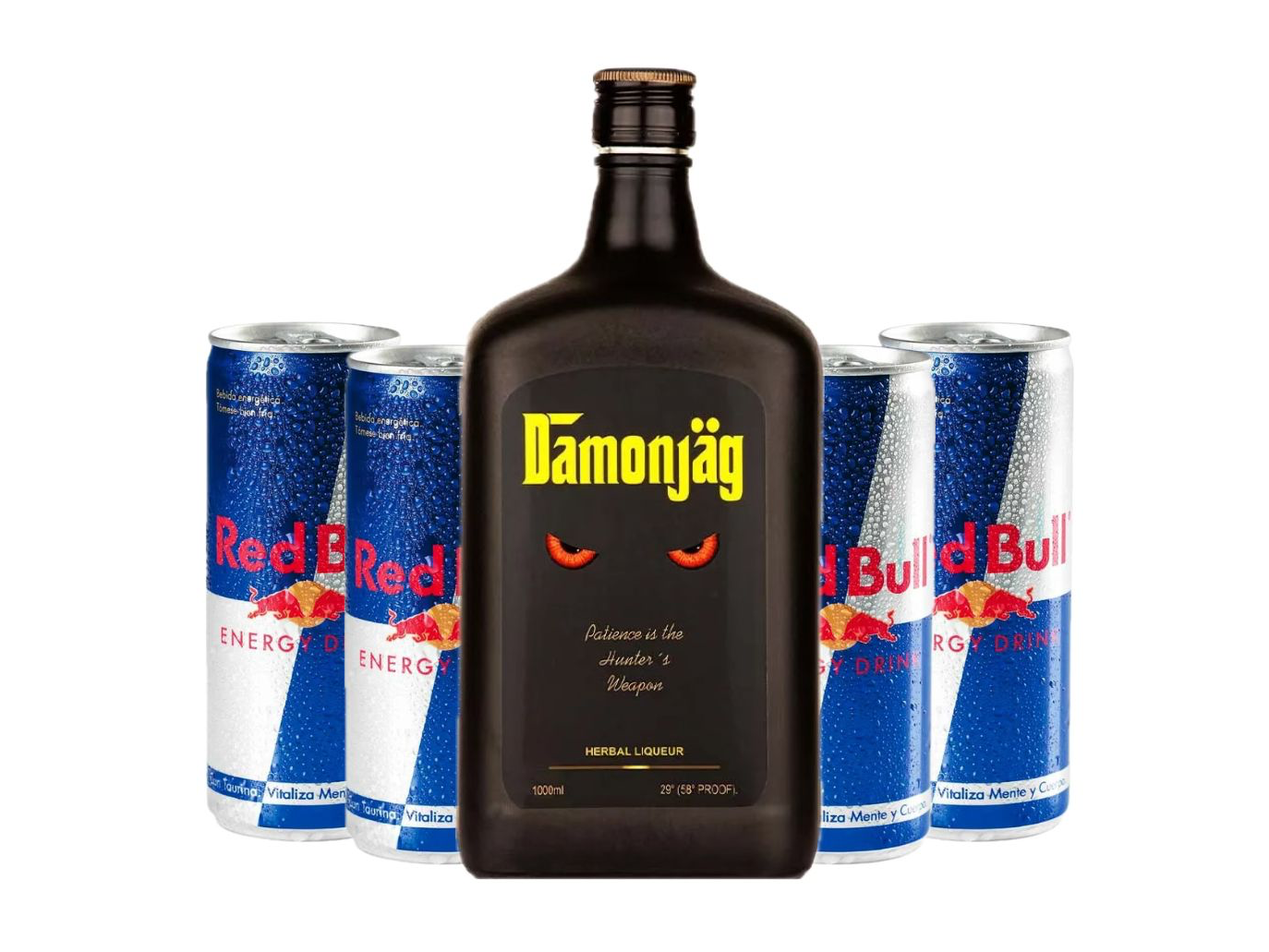 Damonjag 1L + 4 red bull