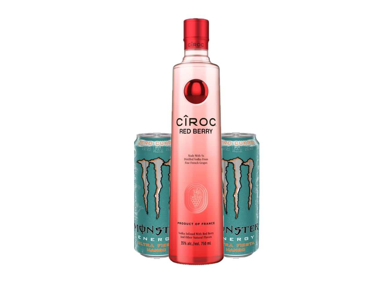 Ciroc + 2 monster importadas
