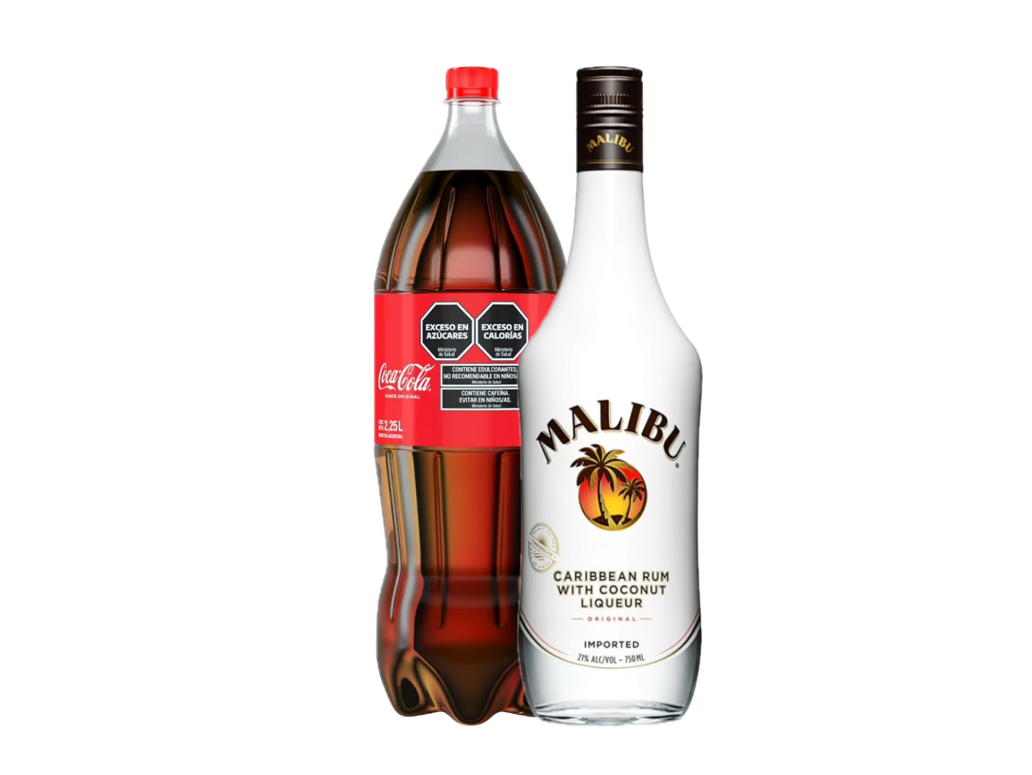 Malibu + coca 2.25L