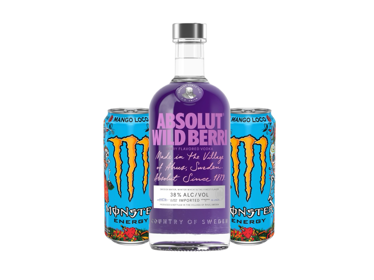 absolut saborizado + 2 monster