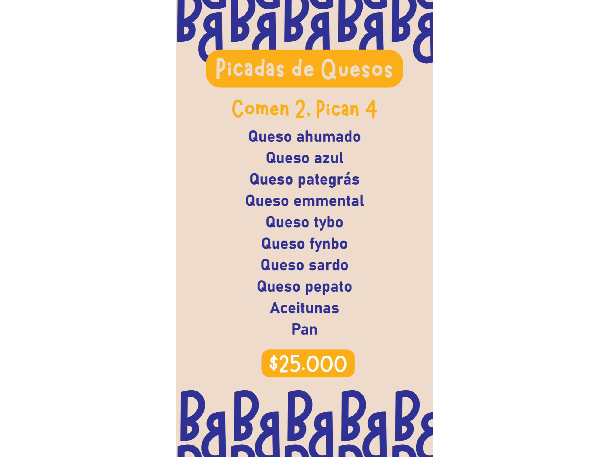 QUESOS, COMEN 2 PICAN 4