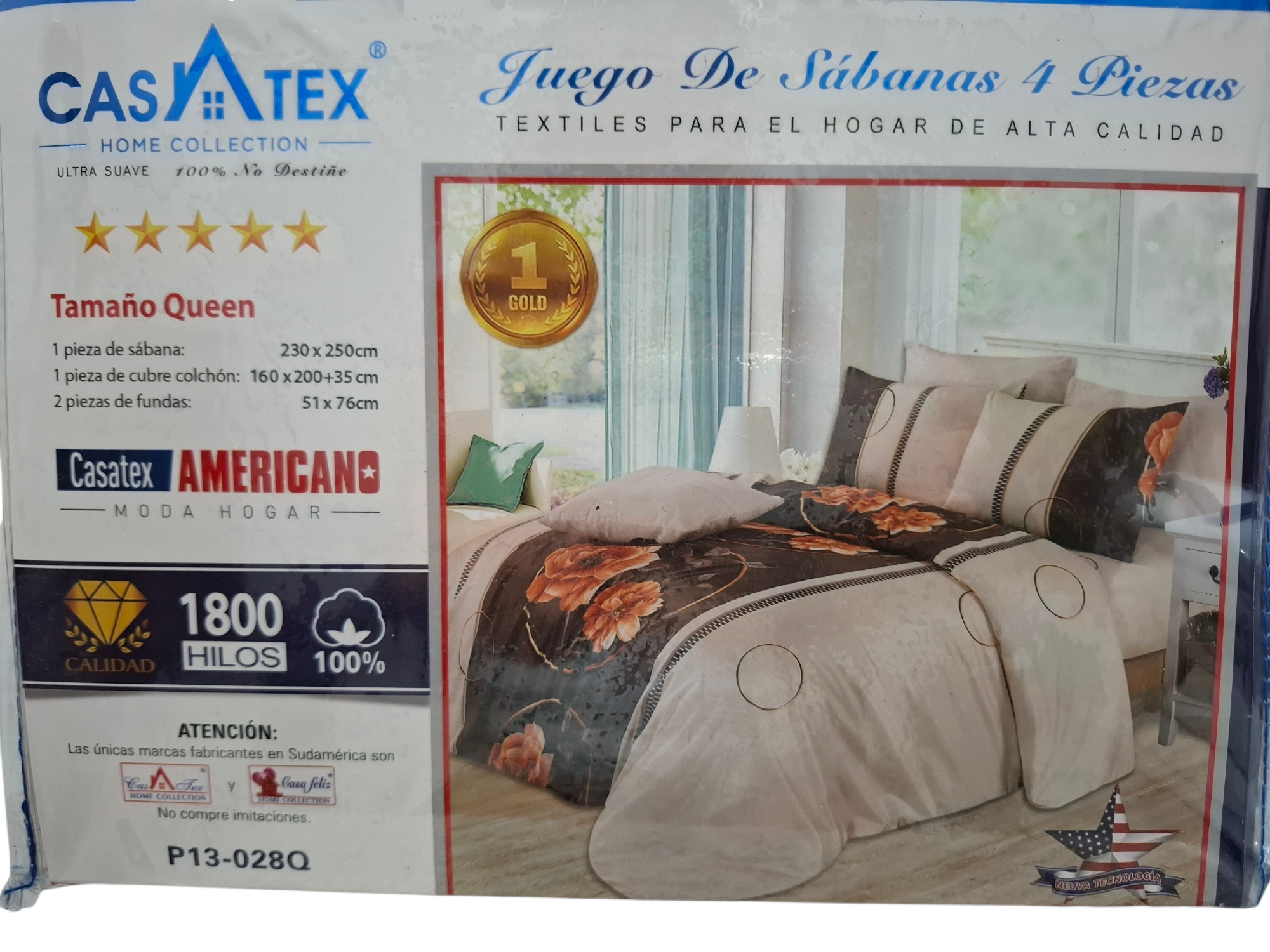 Juego de Sábanas  1800 Hilos Casatex