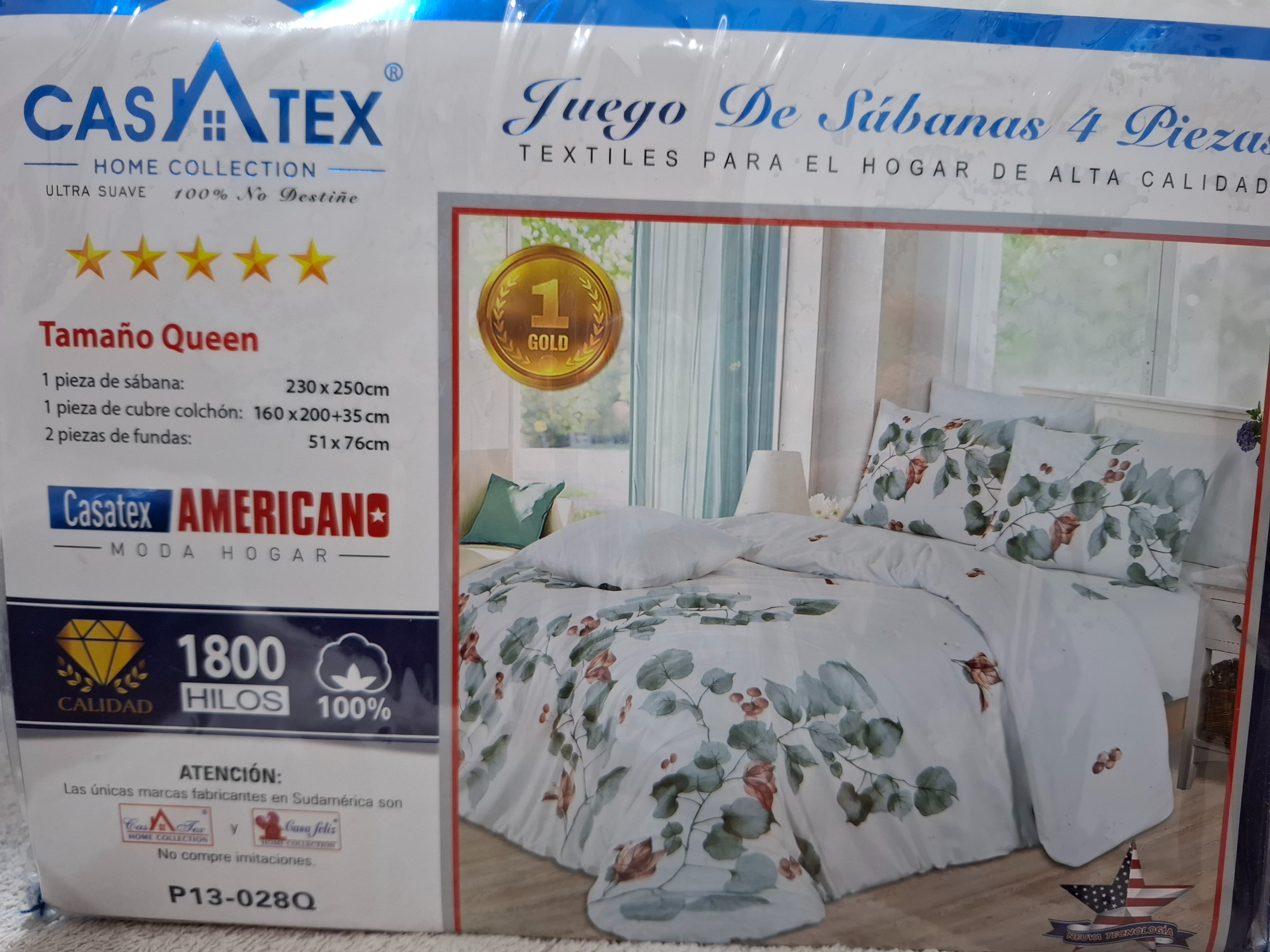 Juego de Sábanas 1800 Hilos Casatex