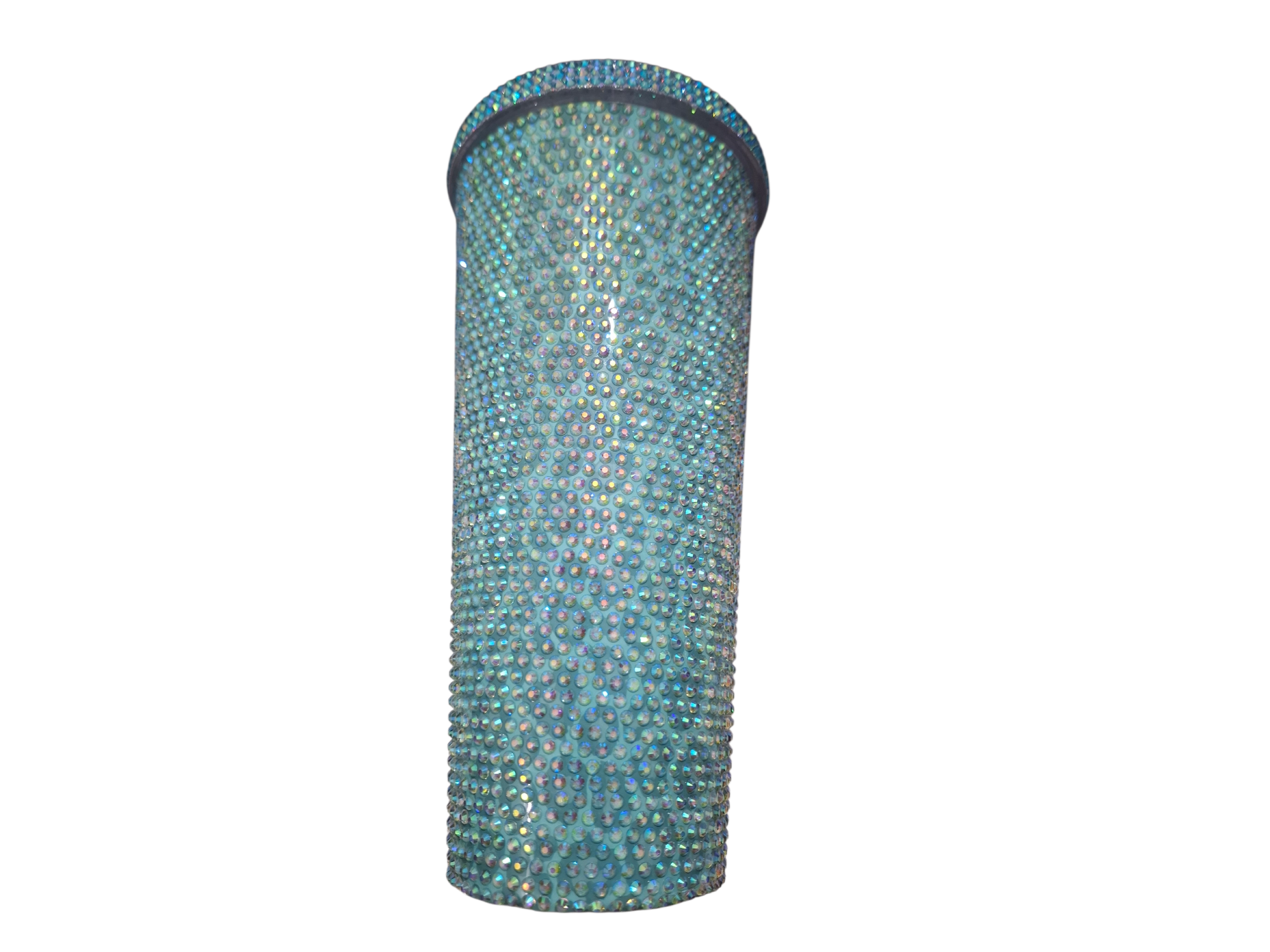 Vaso con stras verde