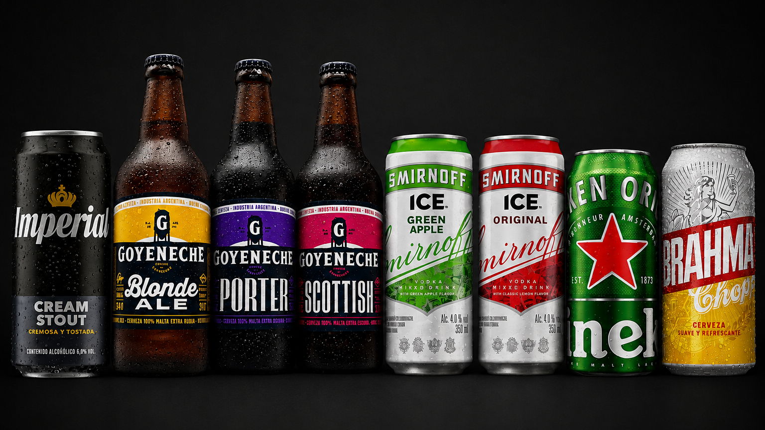 Cervezas y bebidas con alcohol