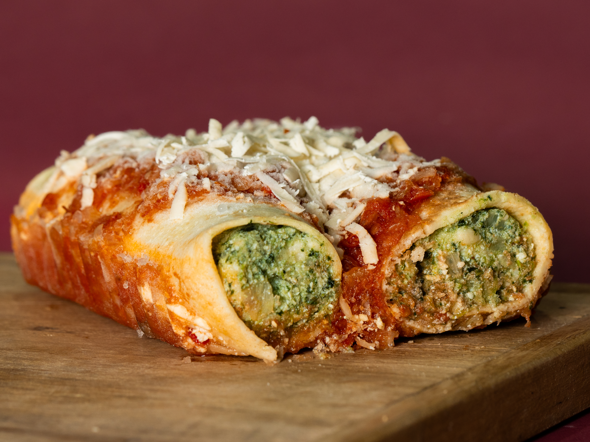 CANELONES - Ricota, Espinaca y Queso x 2 unid c/salsa