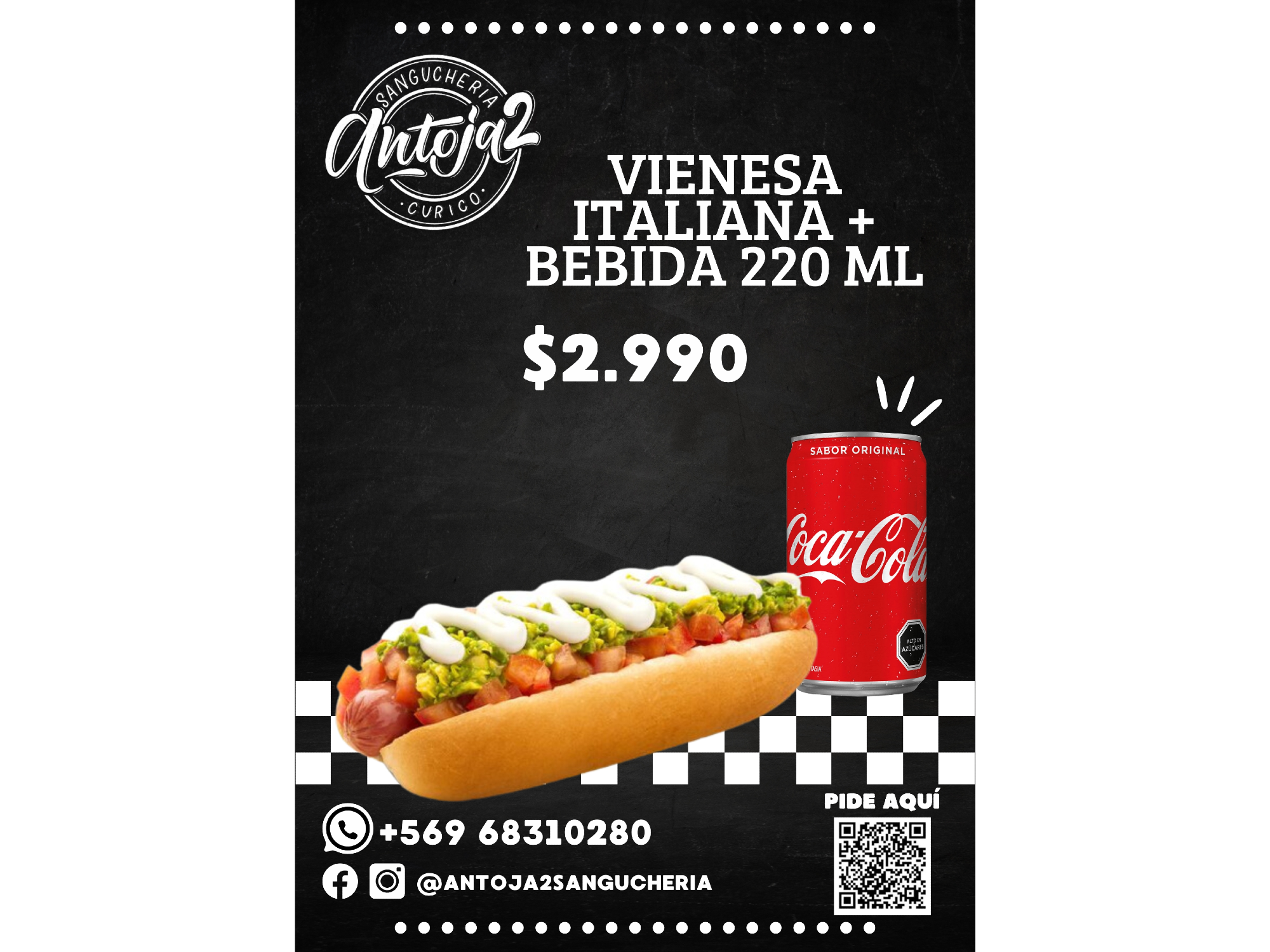 VIENESA  ITALIANA + BEBIDA 220ml