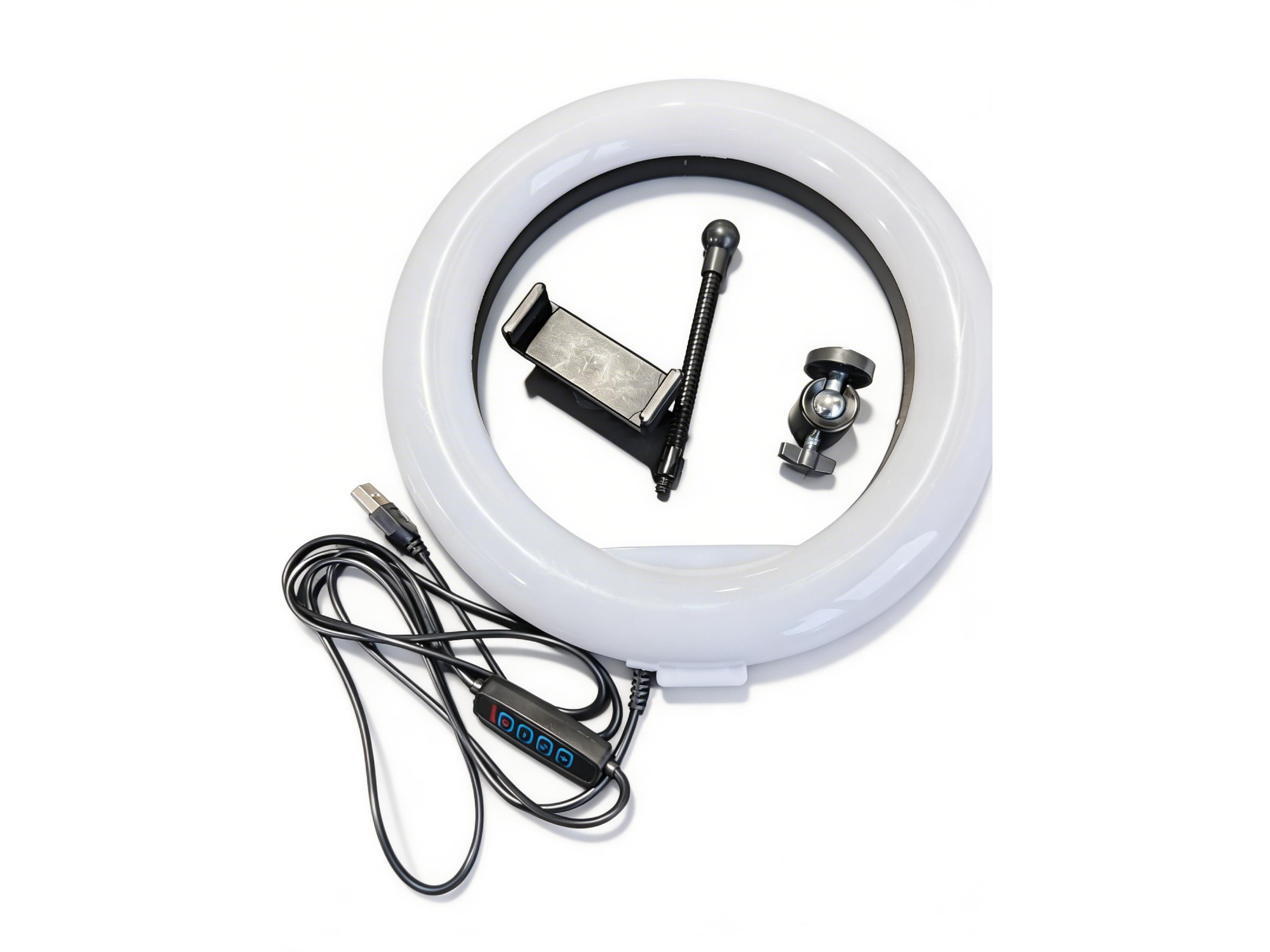 Aro Led Con Soporte 26cm Blanco (3 tonos)