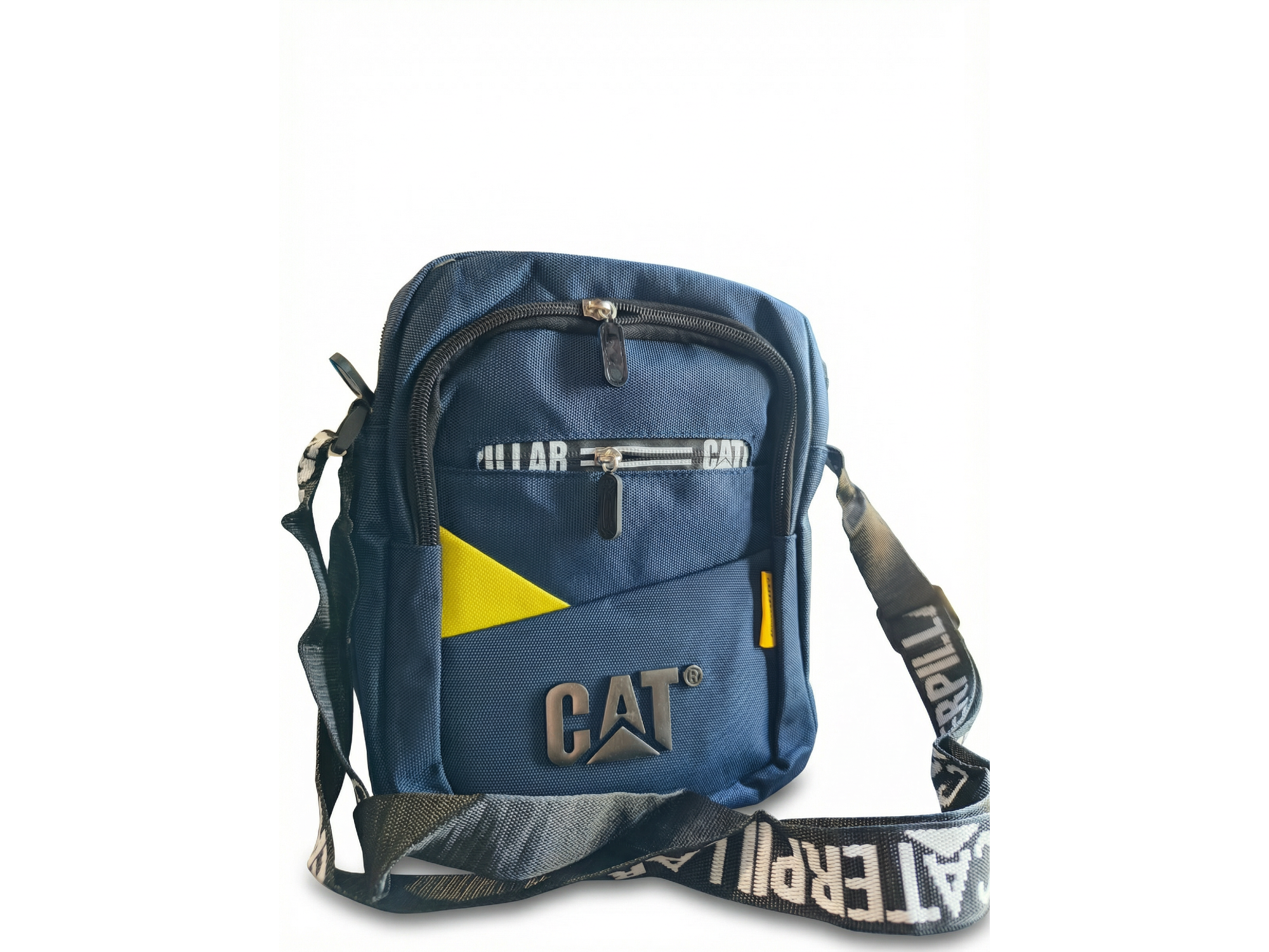 Morral CAT Azul Detalle Amarillo