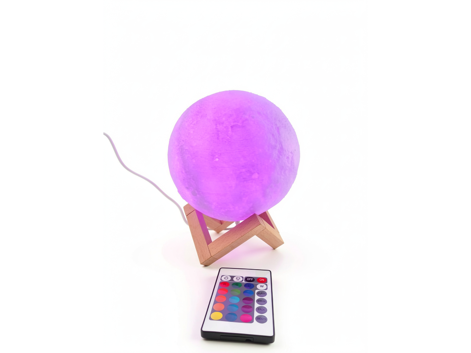 Velador Luna 3d Multicolor Coneccion Usb