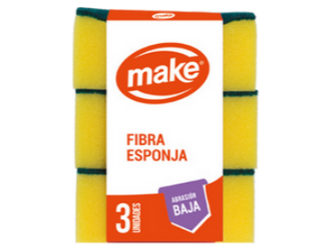 FIBRA ESPONJA PACK X3UN MAKE