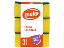 FIBRA ESPONJA PACK X3UN MAKE
