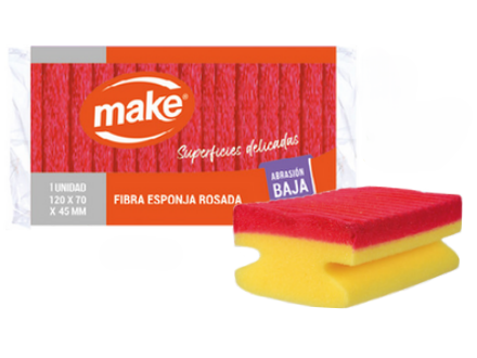 FIBRA ESPONJA ROSADA SANITARIO