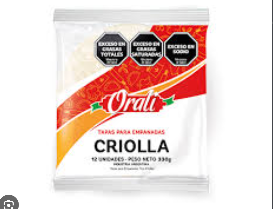 Tapa de empanadas ORALI