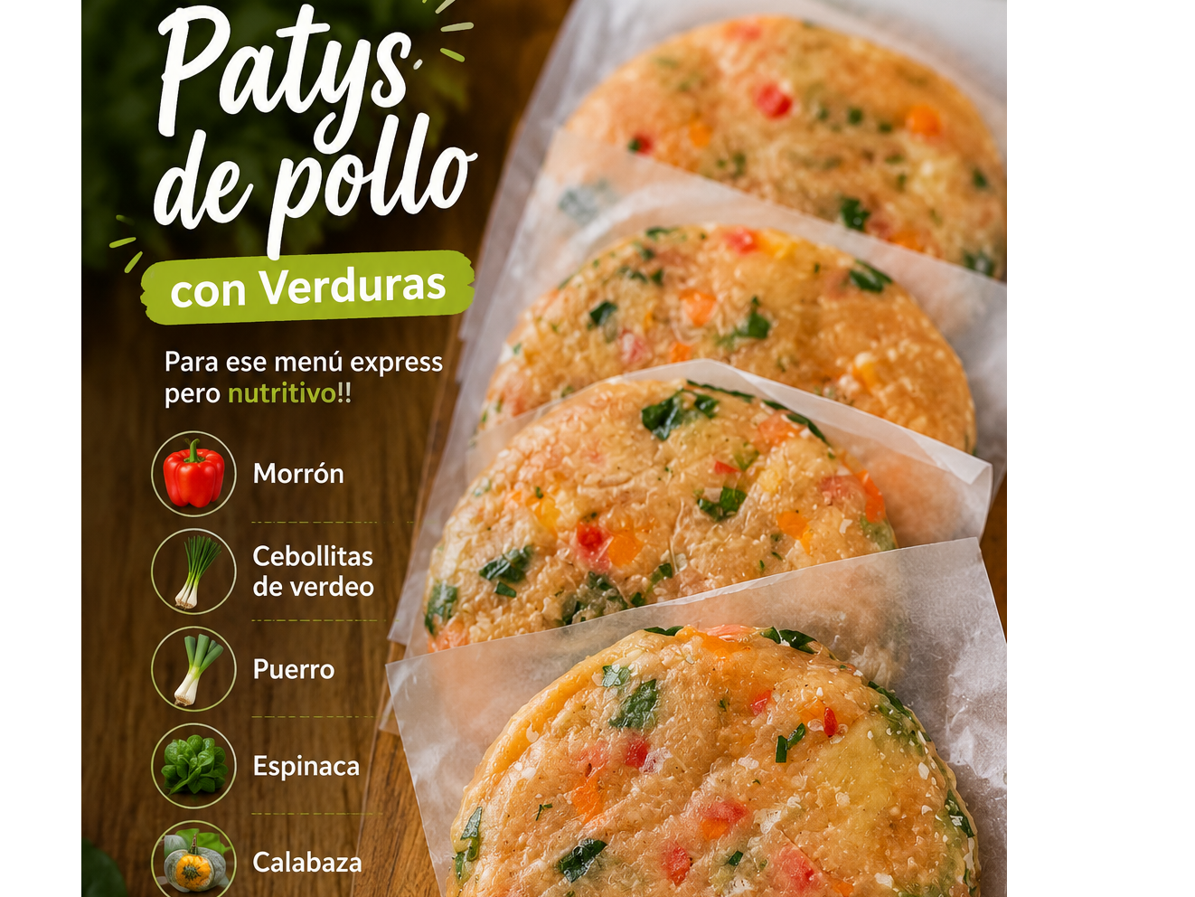 Paty de pollo verduritas