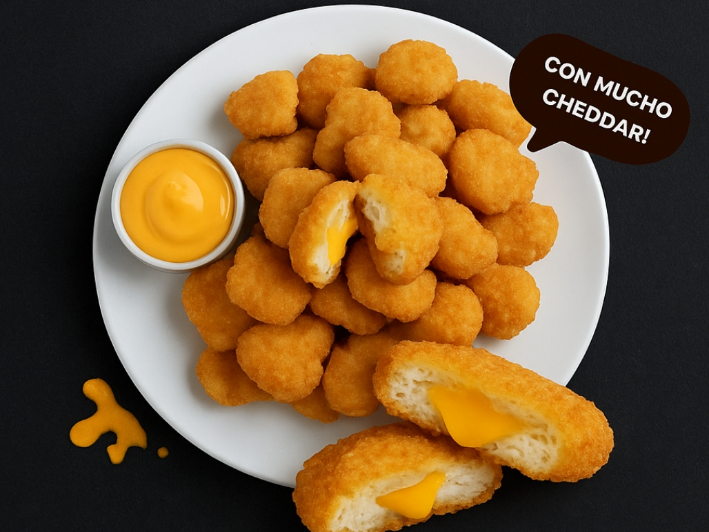 Bocaditos de pollo y cheddar