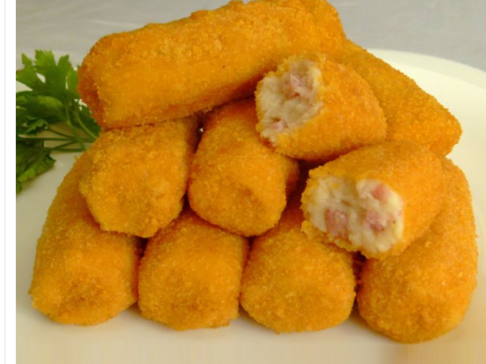 Croquetas de papa Con jamón y queso