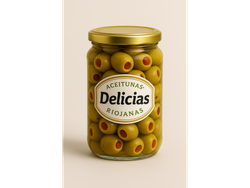 Aceitunas verdes rellenas con pimientos asados (360 Gr)