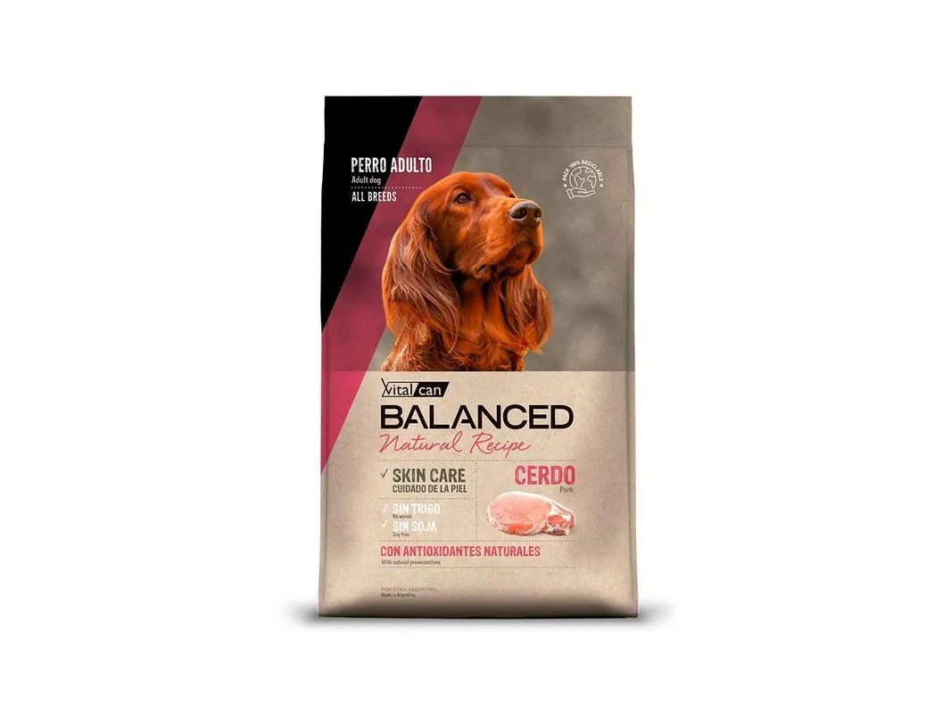 Balanced Perro Natural Recipe Cerdo X 15 Kg