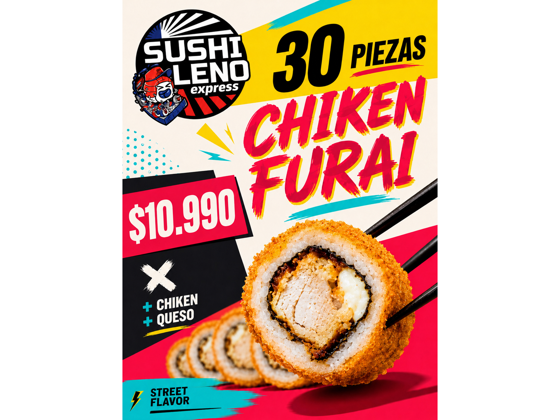 30 piezas chiken furai + queso