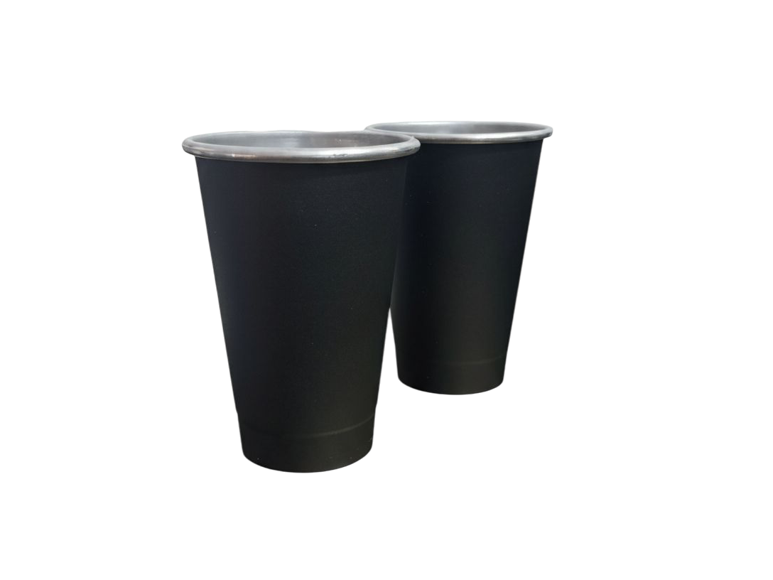 VASO ALUMINIO 1L NEGRO LISO