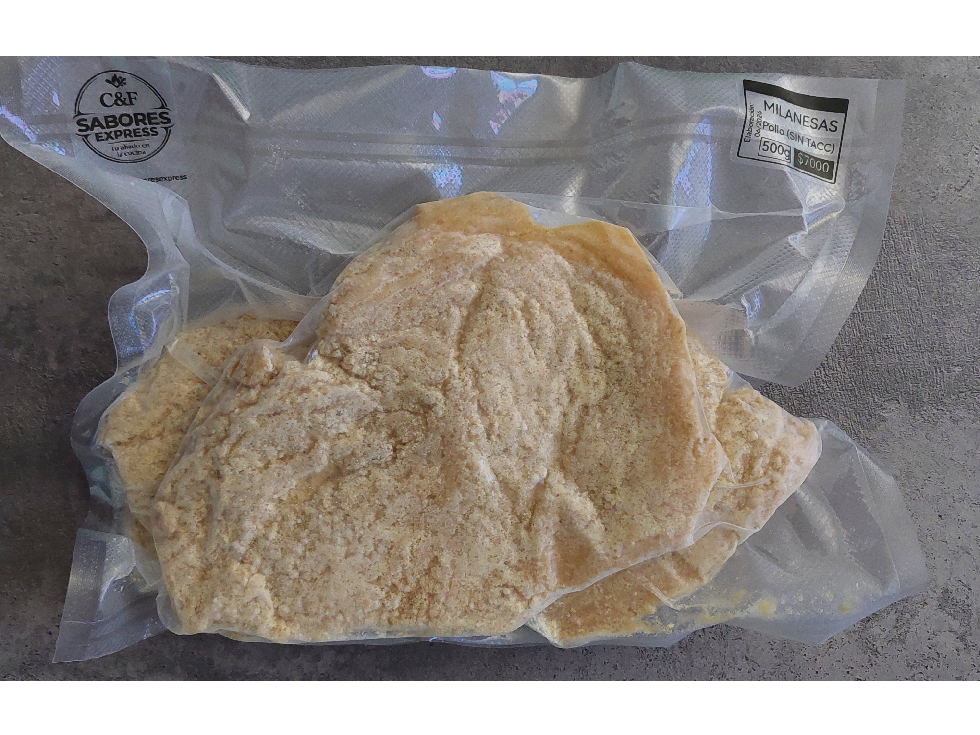 Milanesas de pollo x 500g sin TACC