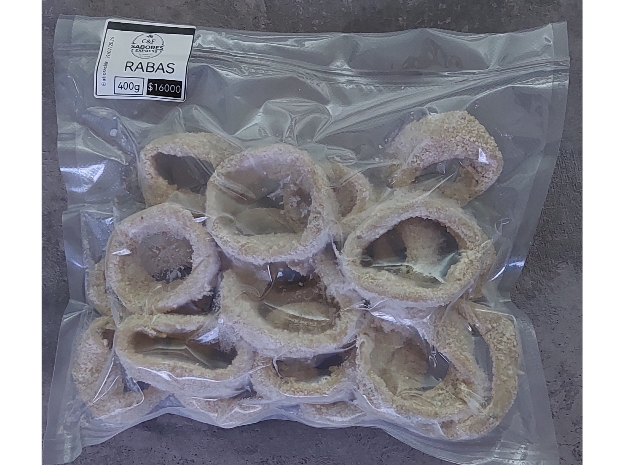 Rabas rebozadas x 400g