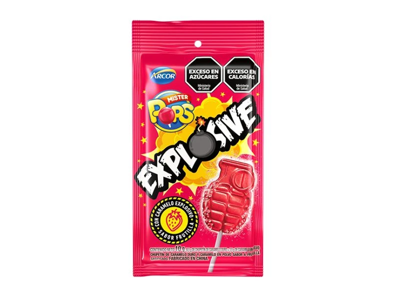 CHUPETÍN POP EXPLOSIVE SABOR FRUTILLA