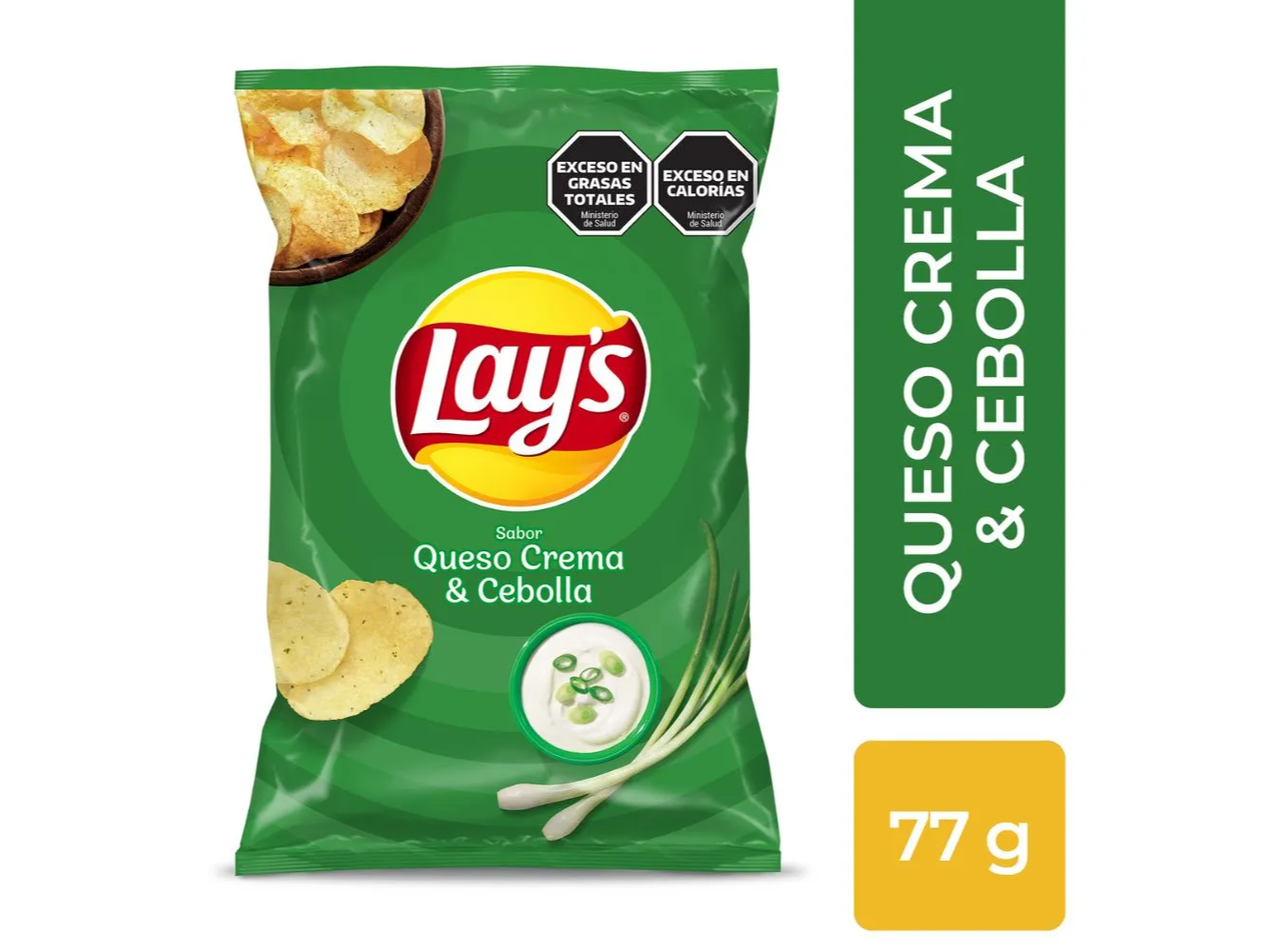 SABORIZADAS QUESO CREMA Y CEBOLLA 77 GRS