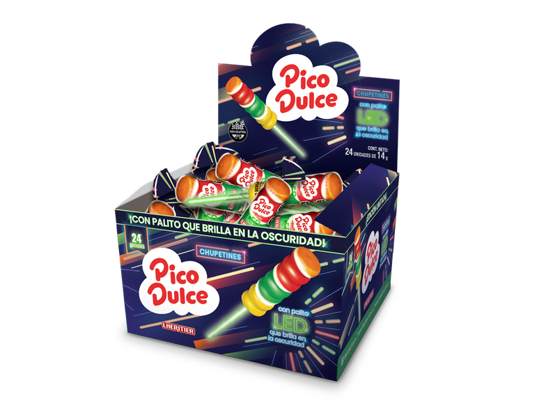 CHUPETIN PICO DULCE PALITO LED