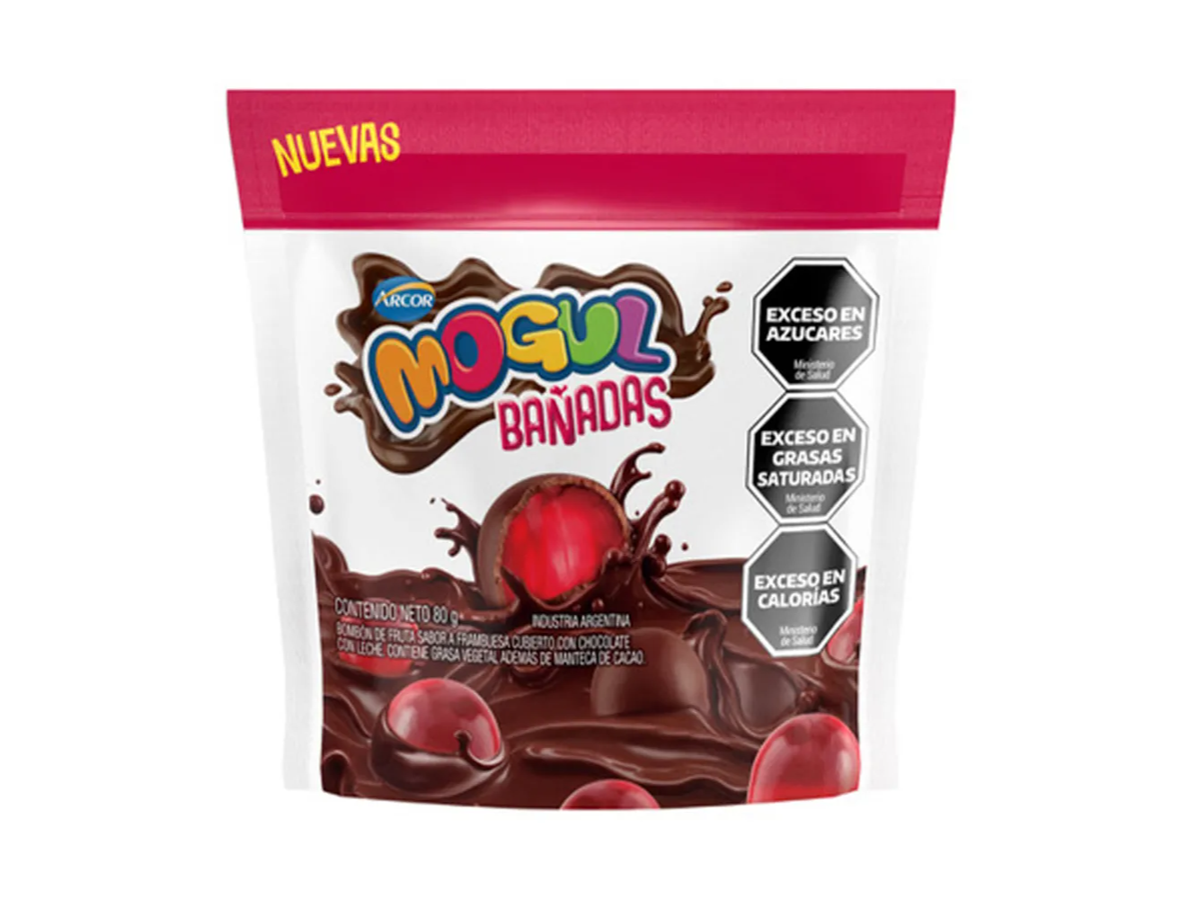 MOGUL FRAMBUESAS BAÑADAS 80 GRS