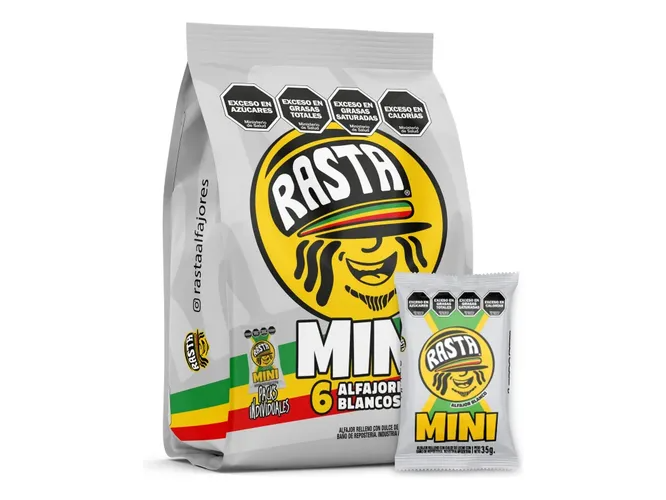 PACK X 6 MINI RASTA BLANCO