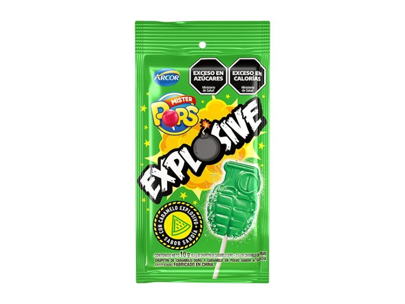 CHUPETÍN POP EXPLOSIVE SABOR SANDÍA de EL NUEVO PIRATA