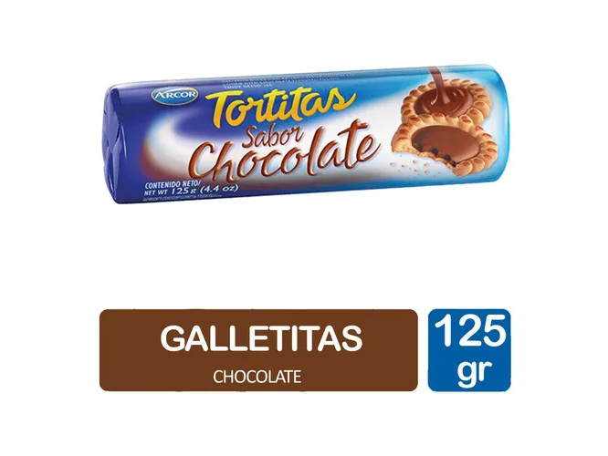 TORTITAS SABOR CHOCOLATE 125 GRS
