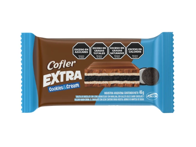 TABLETA COFLER EXTRA COOKIES & CREAM 46 GRS