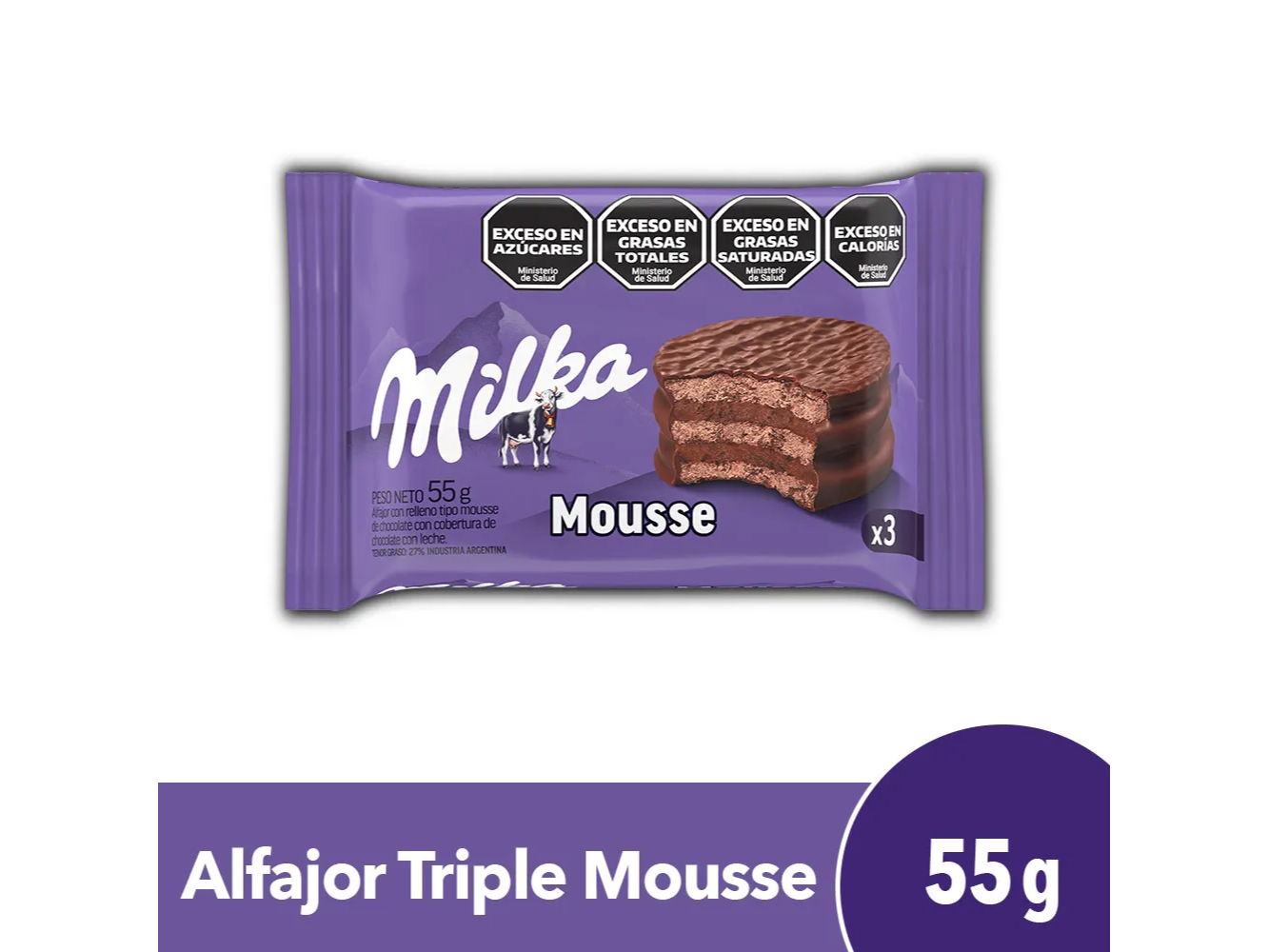 MILKA MOUSSE X3 55 GRS