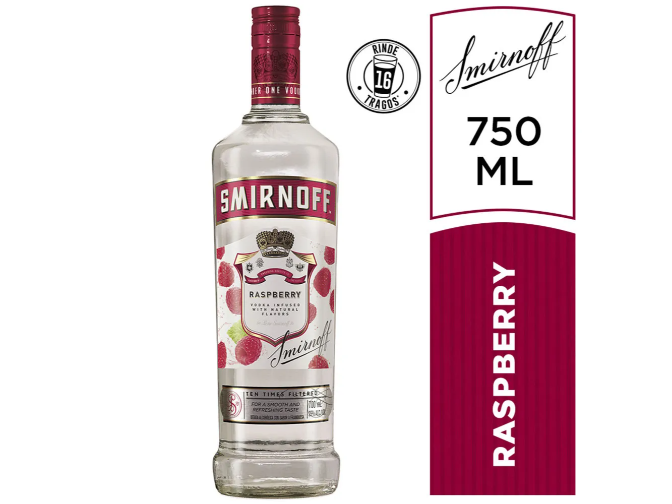 SMIRNOFF RASPBERRY 750 ML