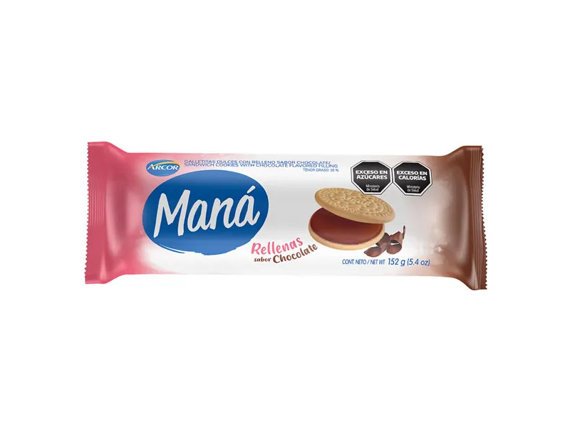 MANA RELLENAS DE CHOCOLATE 152 GRS