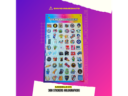 #4_EXHIBIDOR + 300 STICKERS HOLOGRAFICOS