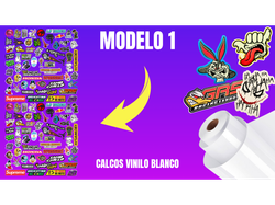 120 CALCOS MOTO VINILO BLANCO PREMIUM