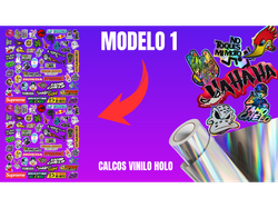 120 CALCOS MOTO - VINILO HOLO PREMIUM